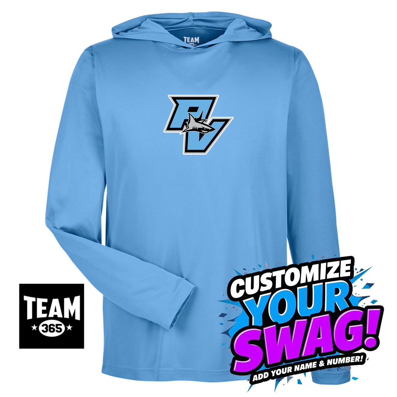 Team 365 Youth & Men's Zone Performance Hoodie - PVAA Sharks