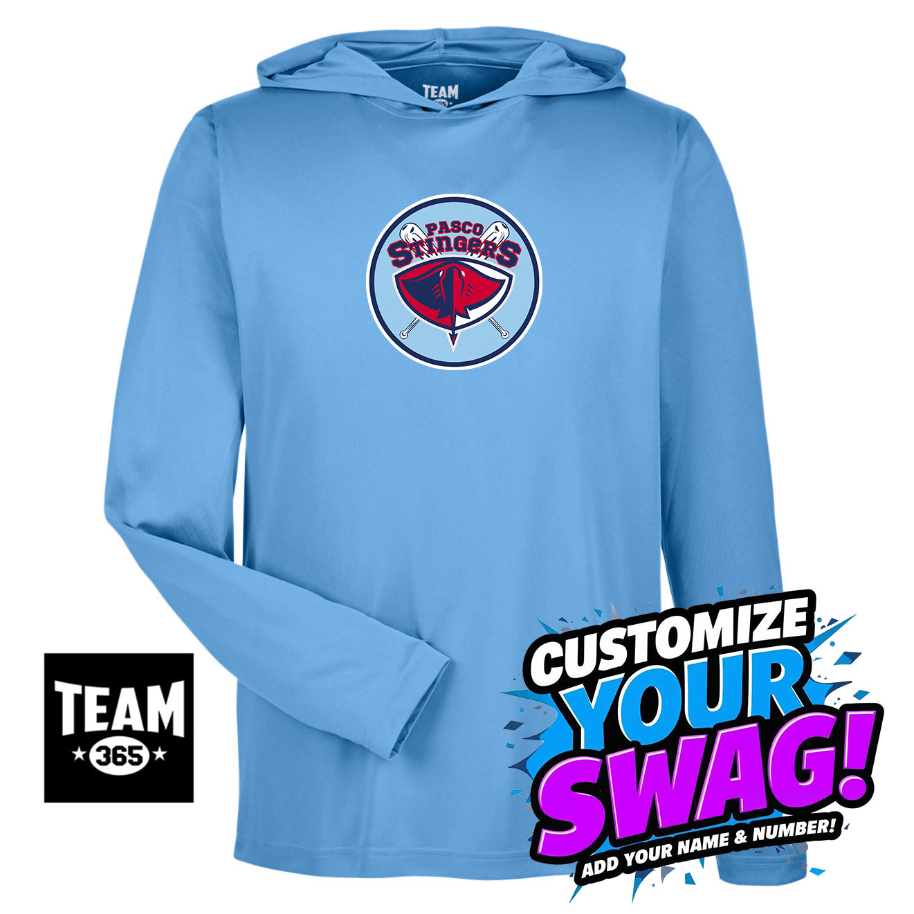 Team 365 Youth & Men's Zone Performance Hoodie - Pasco Stingers Baseball