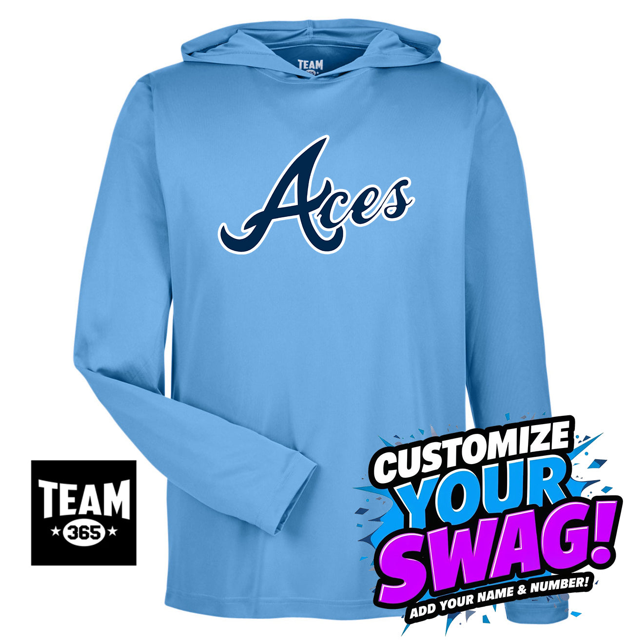 Team 365 Youth & Men's Zone Performance Hoodie - Aces Baseball