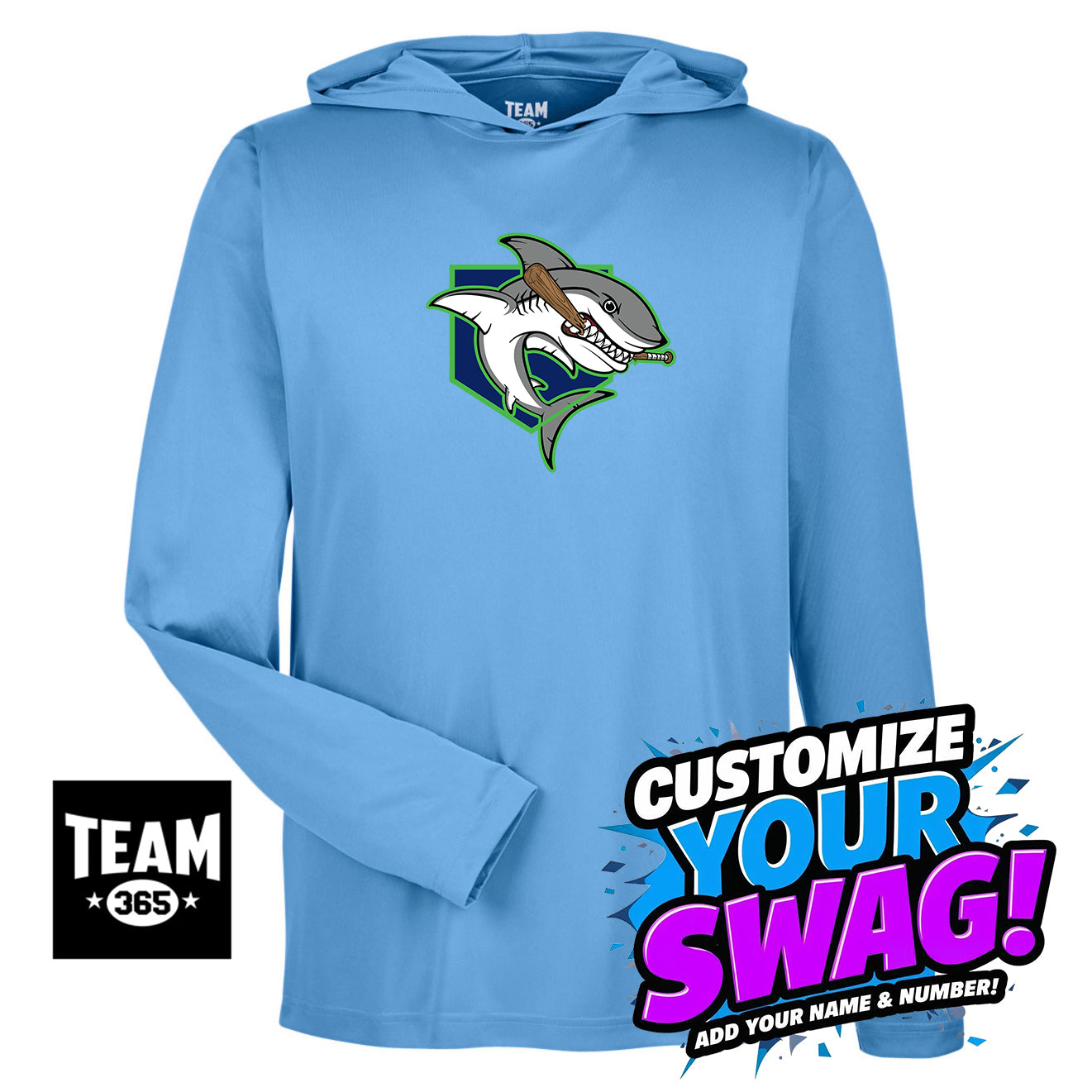 Team 365 Youth & Men's Zone Performance Hoodie - OBP Land Sharks