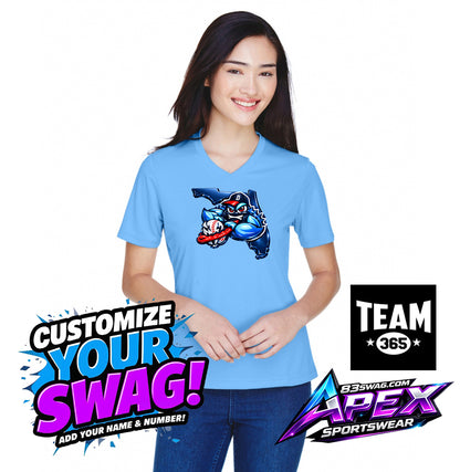 APEX Team 365 TT11W Women's Zone Performance T-Shirt - FCA Blueclaws Baseball