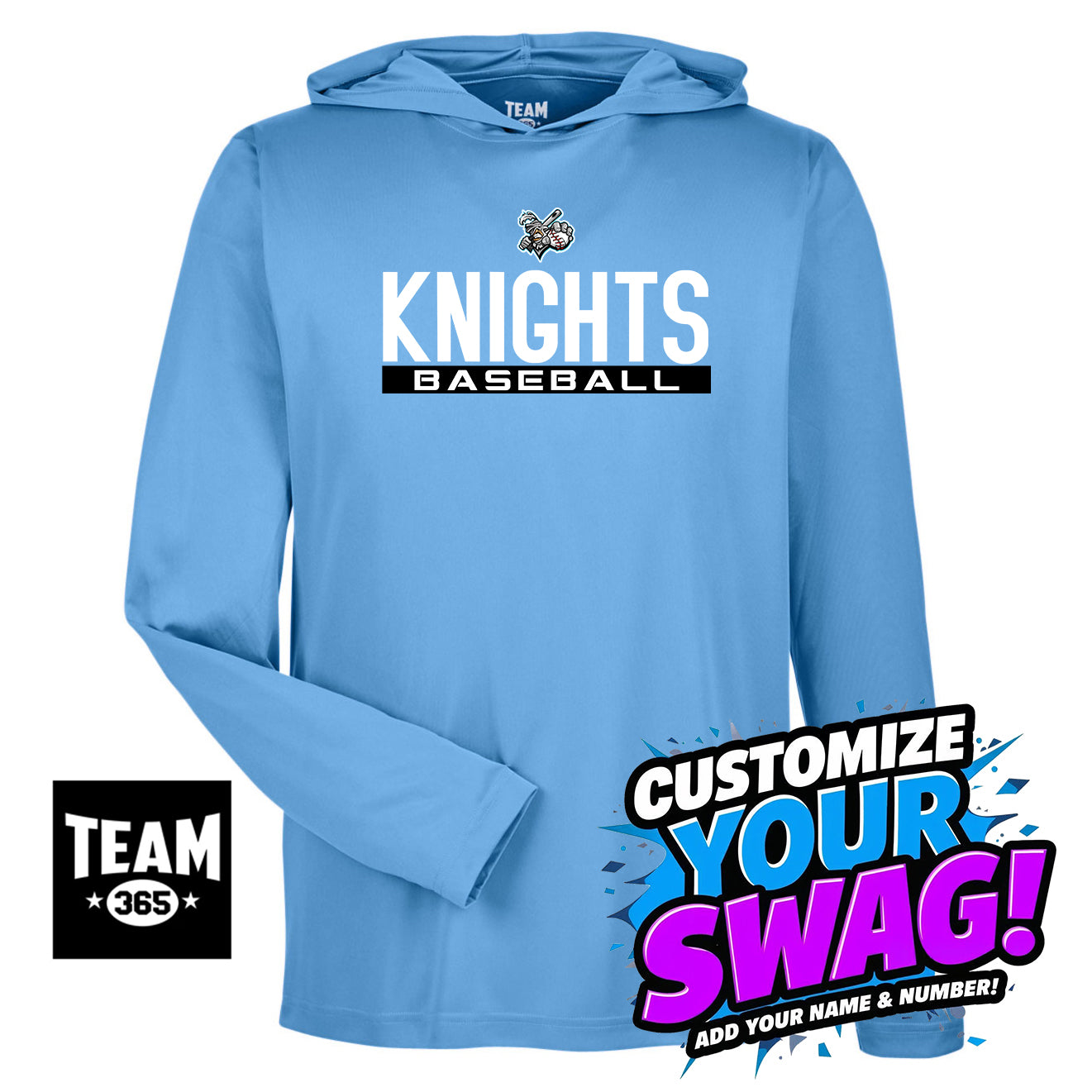 Team 365 Youth & Men's Zone Performance Hoodie - Knights Baseball