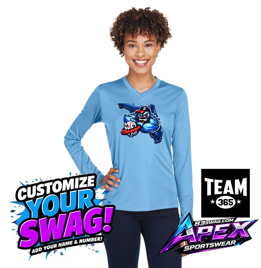 APEX Team 365 TT11WL Women's Zone Performance Long-Sleeve T-Shirt - FCA Blueclaws Baseball
