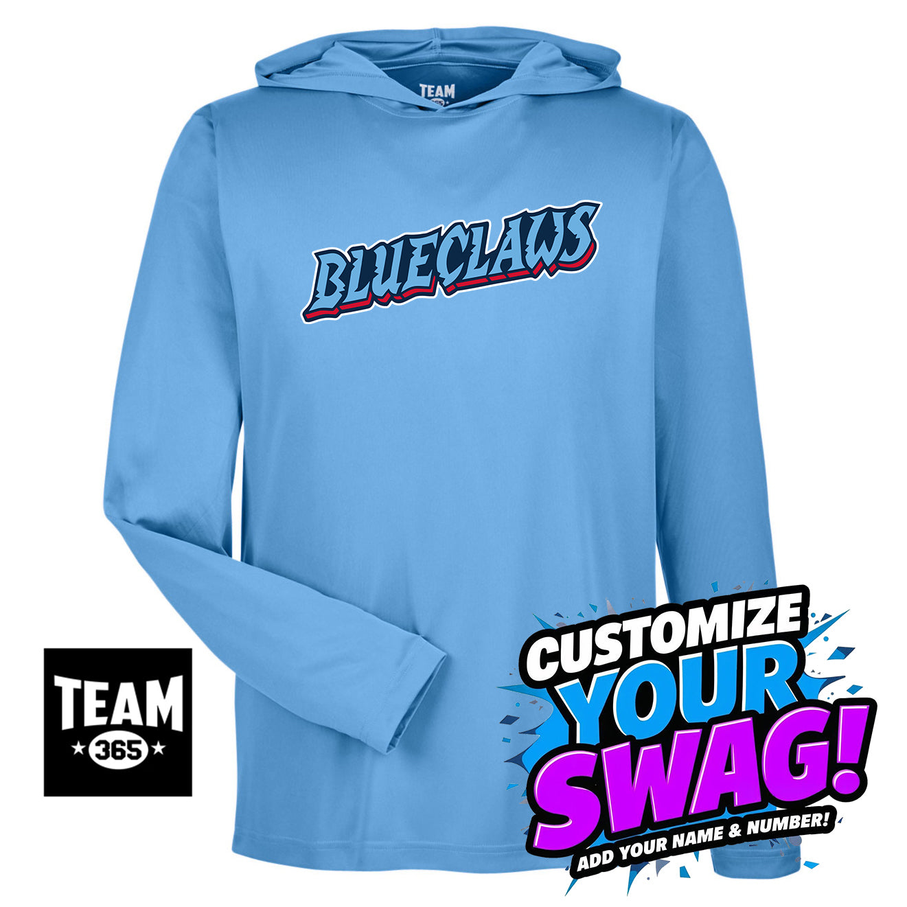 Team 365 Youth & Men's Zone Performance Hoodie - FCA Blueclaws Baseball