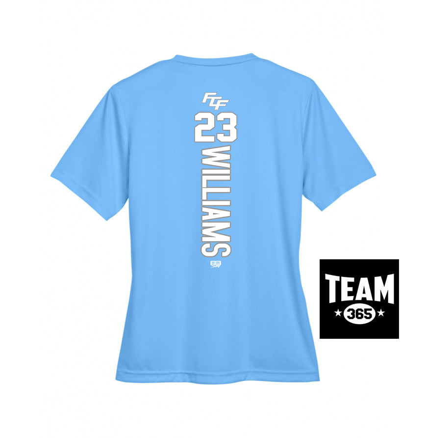 Team 365 TT11W Women's Zone Performance T-Shirt - FCF Flight Baseball Blue