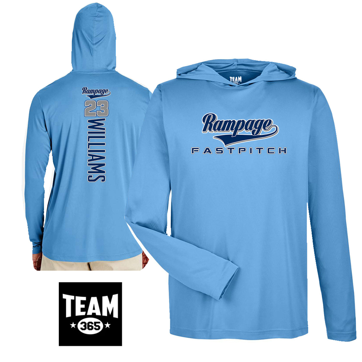 GAME TIME - Team 365 Youth & Men's Zone Performance Hoodie - Mississippi Rampage