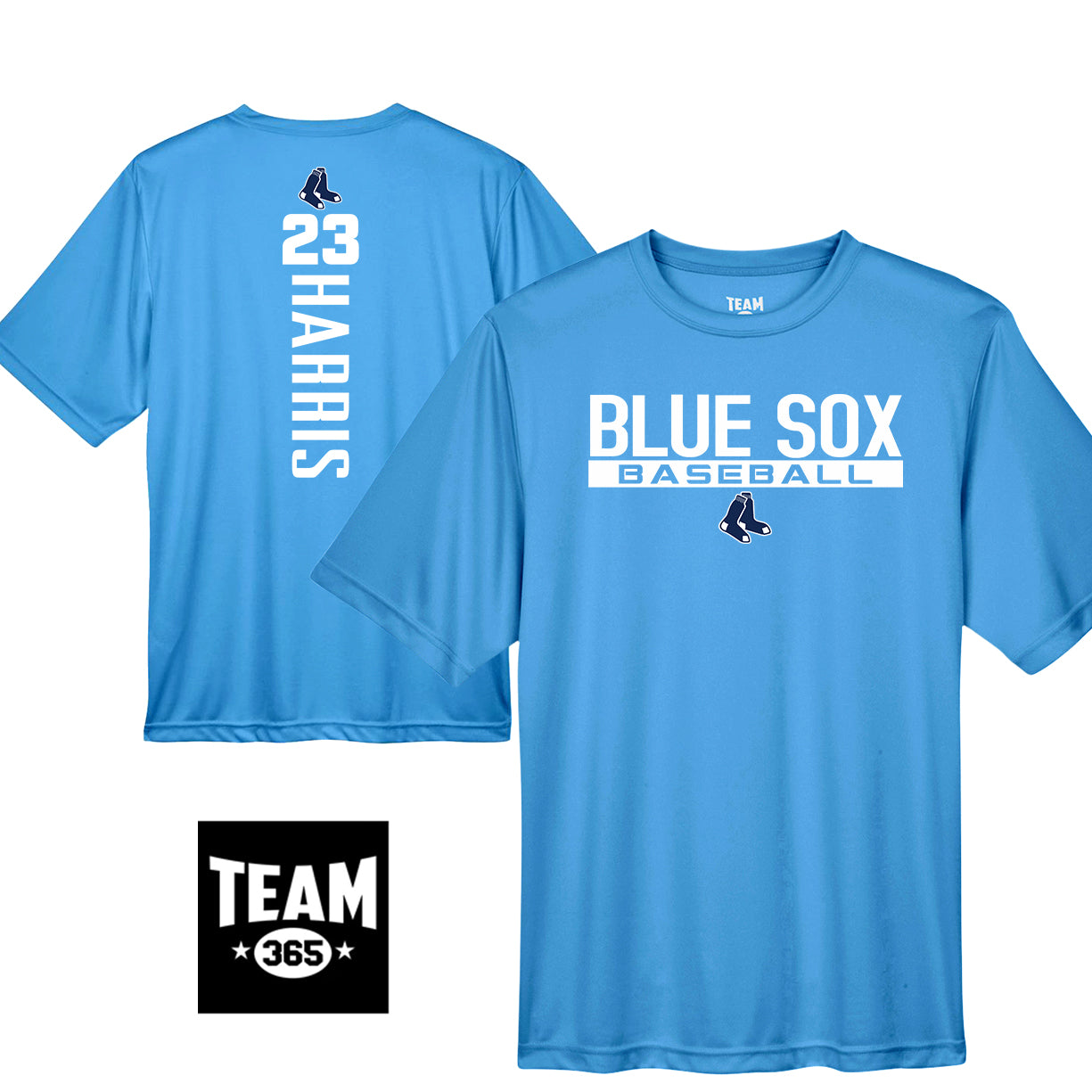 Team 365 Youth & Men's Zone Performance T-Shirt - Blue Sox Baseball