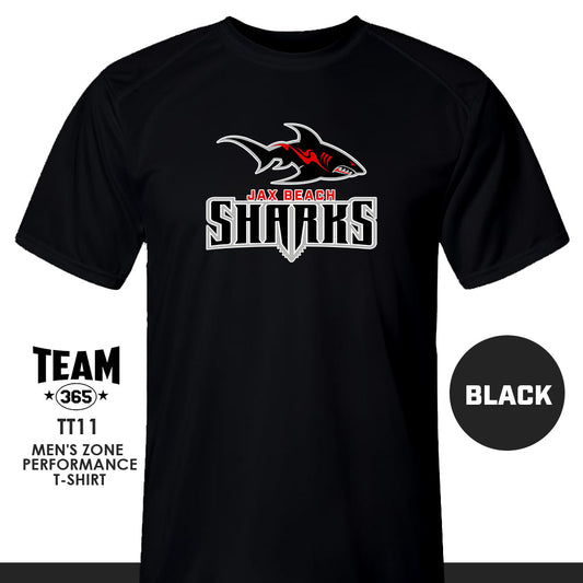 Jax Beach Sharks Football - Crew - Performance T-Shirt - MULTIPLE COLORS AVAILABLE