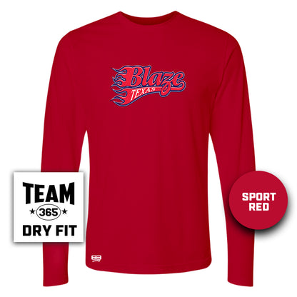 Lightweight Performance Long Sleeve - Texas Blaze Softball