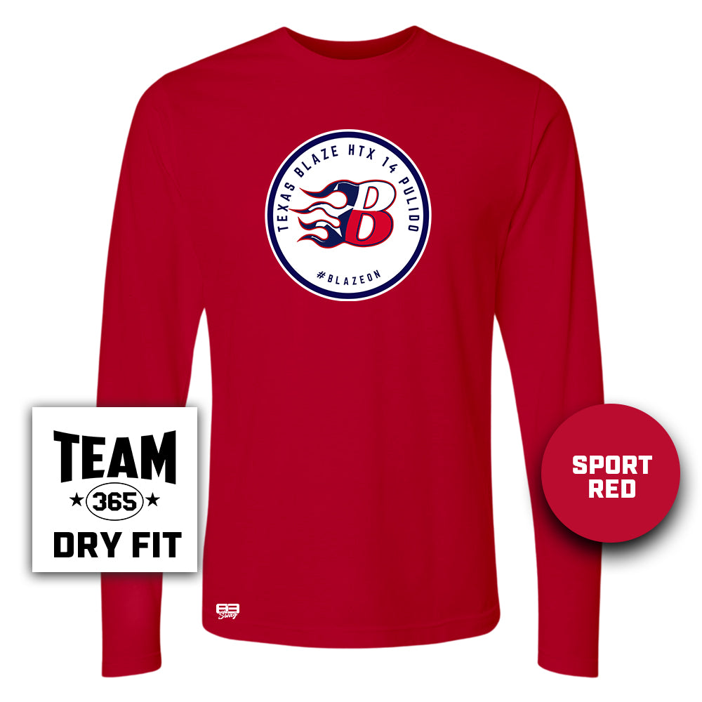 Lightweight Performance Long Sleeve - Texas Blaze Softball V2