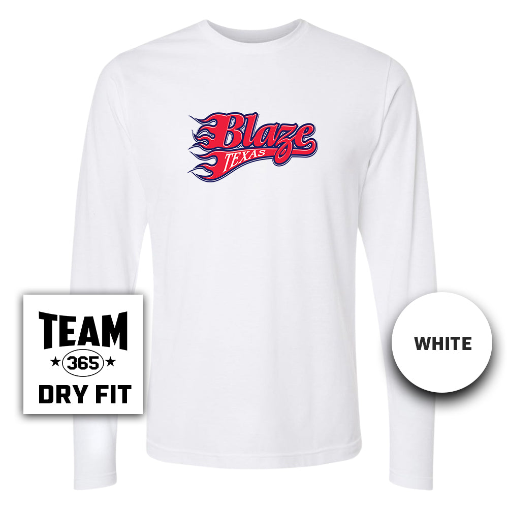 Lightweight Performance Long Sleeve - Texas Blaze Softball