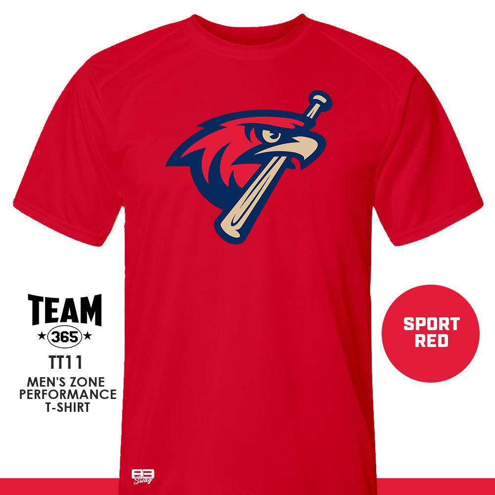 MSA Redtails Baseball - Crew - Performance T-Shirt - MULTIPLE COLORS AVAILABLE - 83Swag