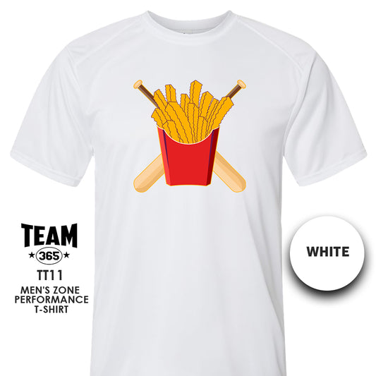 Team Rally Fries Baseball - Crew - Performance T-Shirt - MULTIPLE COLORS AVAILABLE