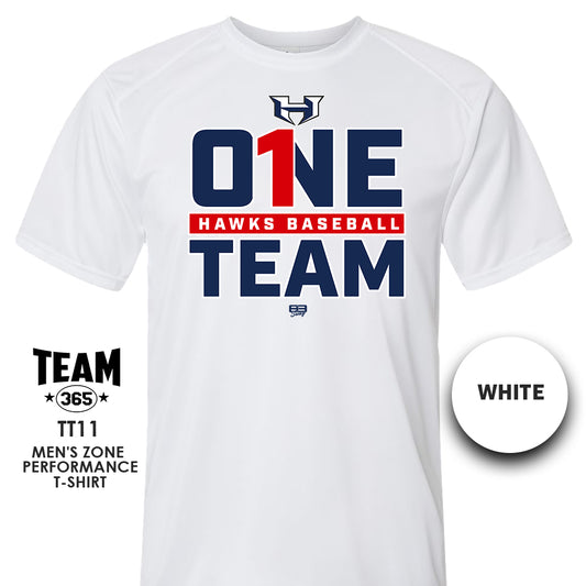Macclenny Hawks Baseball - ONE TEAM LIMITED EDITION - Unisex Crew - Performance T-Shirt