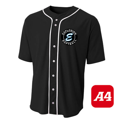A4 Apparel N4184 Game Day Classic Baseball Jersey - Explosion Softball