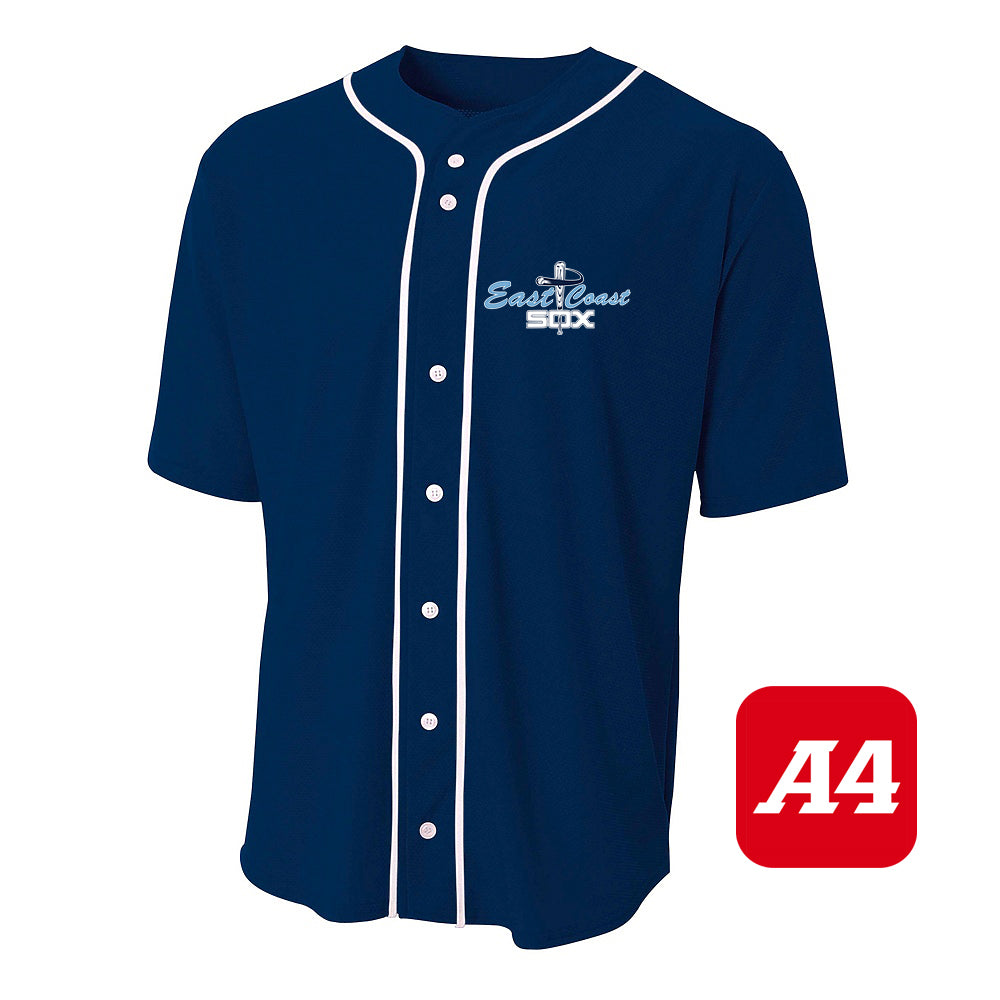 A4 Apparel N4184 Game Day Classic Baseball Jersey - East Coast Sox