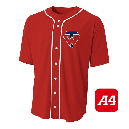 A4 Apparel N4184 Game Day Classic Baseball Jersey - Tampa Warriors Baseball