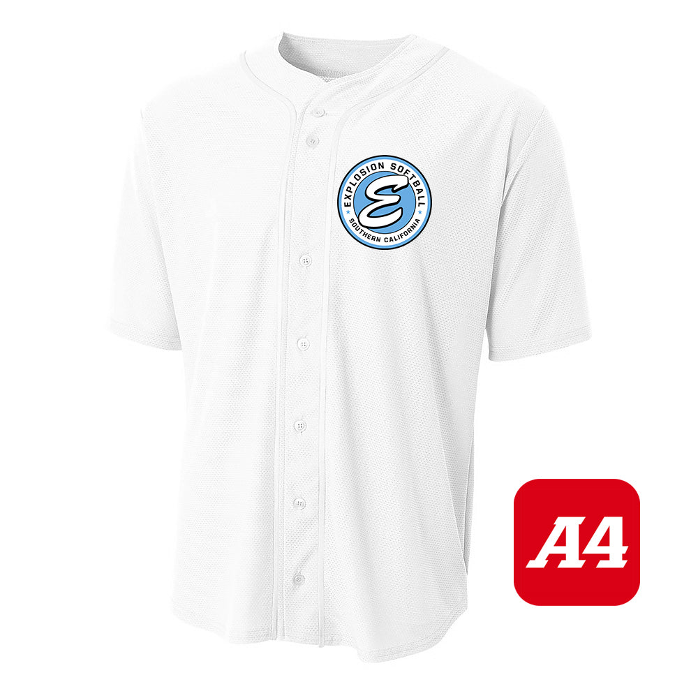 A4 Apparel N4184 Game Day Classic Baseball Jersey - Explosion Softball