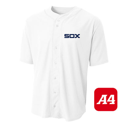 A4 Apparel N4184 Game Day Classic Baseball Jersey - Blue Sox