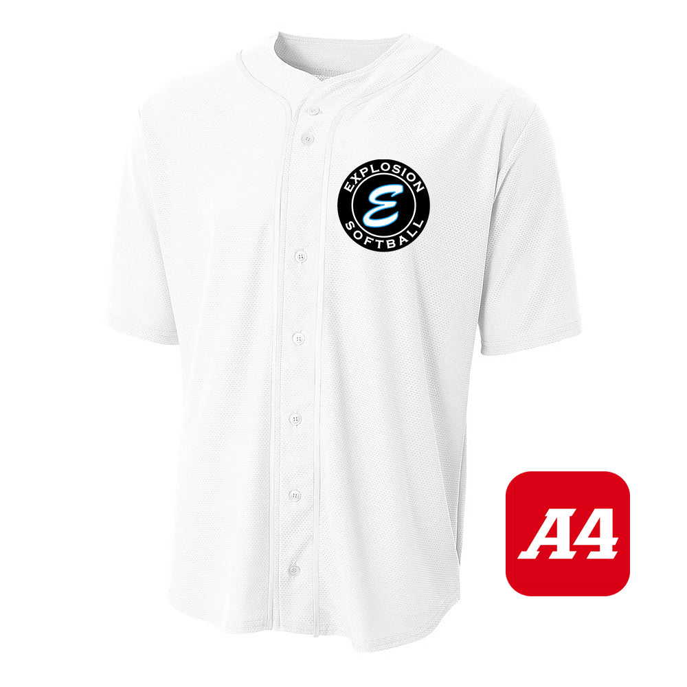 A4 Apparel N4184 Game Day Classic Baseball Jersey - Explosion Softball