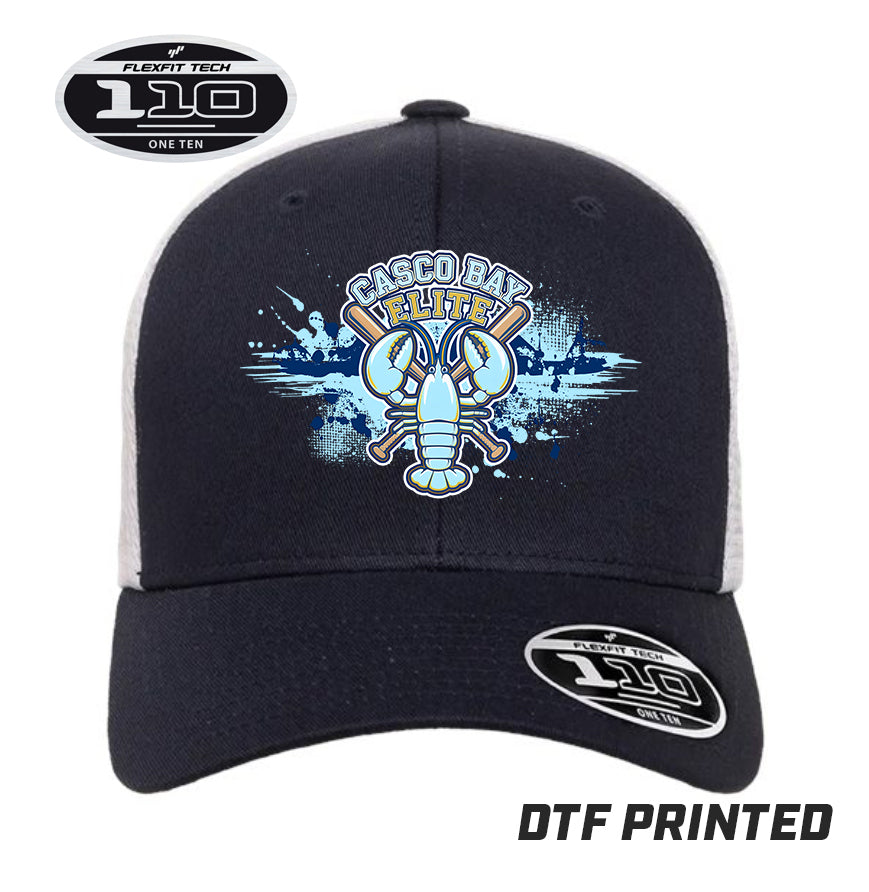 Flexfit 110M Adult 110reg Mesh Cap DTF PRINTED - Casco Bay Elite Baseball
