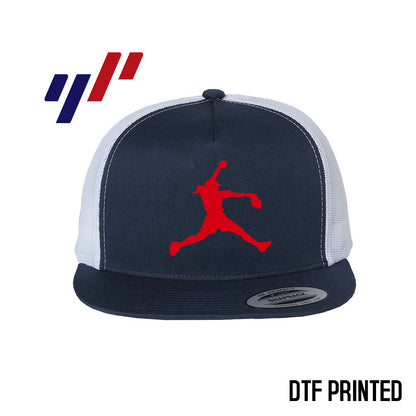Yupoong 6006 Adult 5-Panel Classic Trucker Hat - DTF PRINTED - KY Rockers Softball