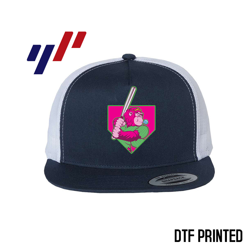 Yupoong 6006 Adult 5-Panel Classic Trucker Hat - DTF PRINTED - OSP Gorilla Queens Softball
