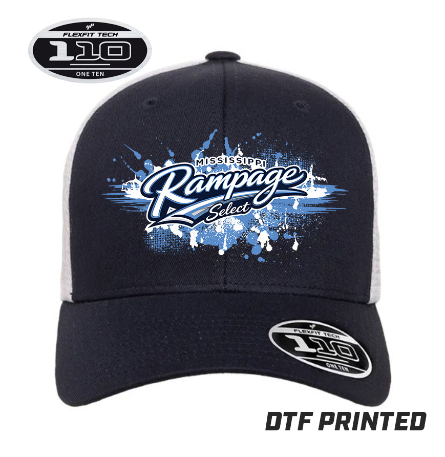 Flexfit 110M Adult 110reg Mesh Cap DTF PRINTED - Mississippi Rampage Select Softball