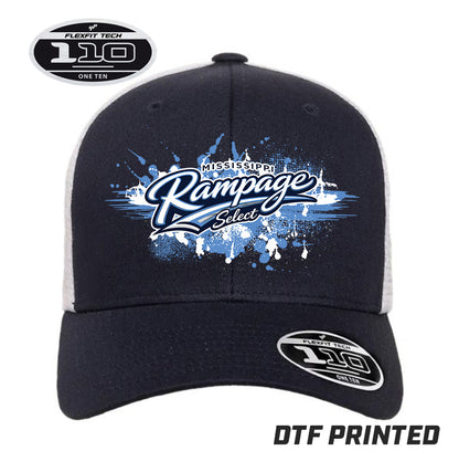 Flexfit 110M Adult 110reg Mesh Cap DTF PRINTED - Mississippi Rampage Select Softball