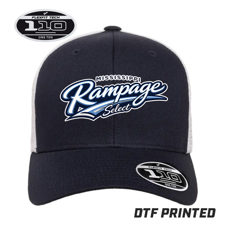 Flexfit 110M Adult 110reg Mesh Cap DTF PRINTED - Mississippi Rampage Select Softball