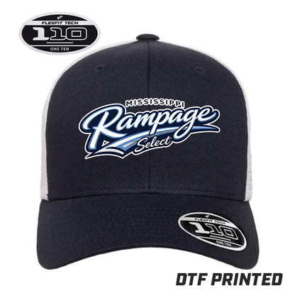 Flexfit 110M Adult 110reg Mesh Cap DTF PRINTED - Mississippi Rampage Select Softball
