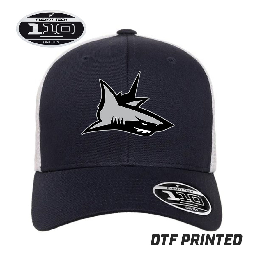 Flexfit 110M Adult 110reg Mesh Cap DTF PRINTED - PVAA Sharks Baseball