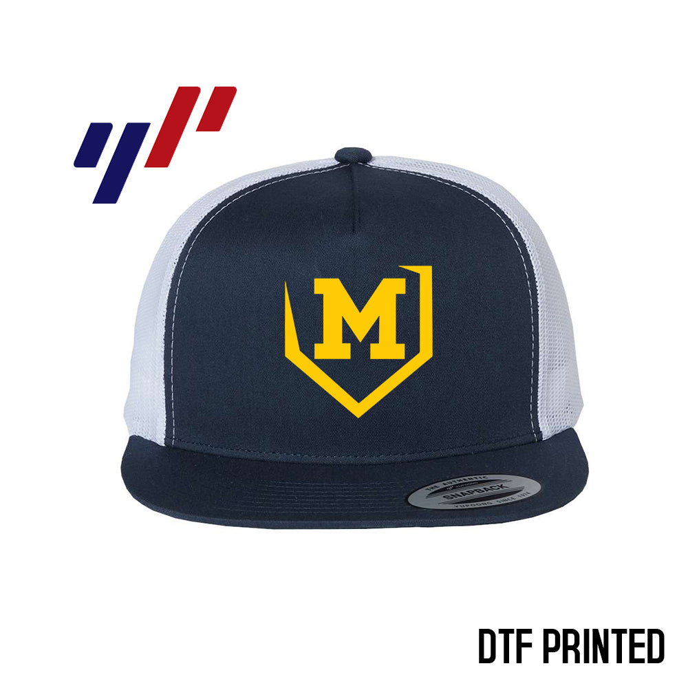 Yupoong 6006 Adult 5-Panel Classic Trucker Hat - DTF PRINTED - Midland Bandits Baseball