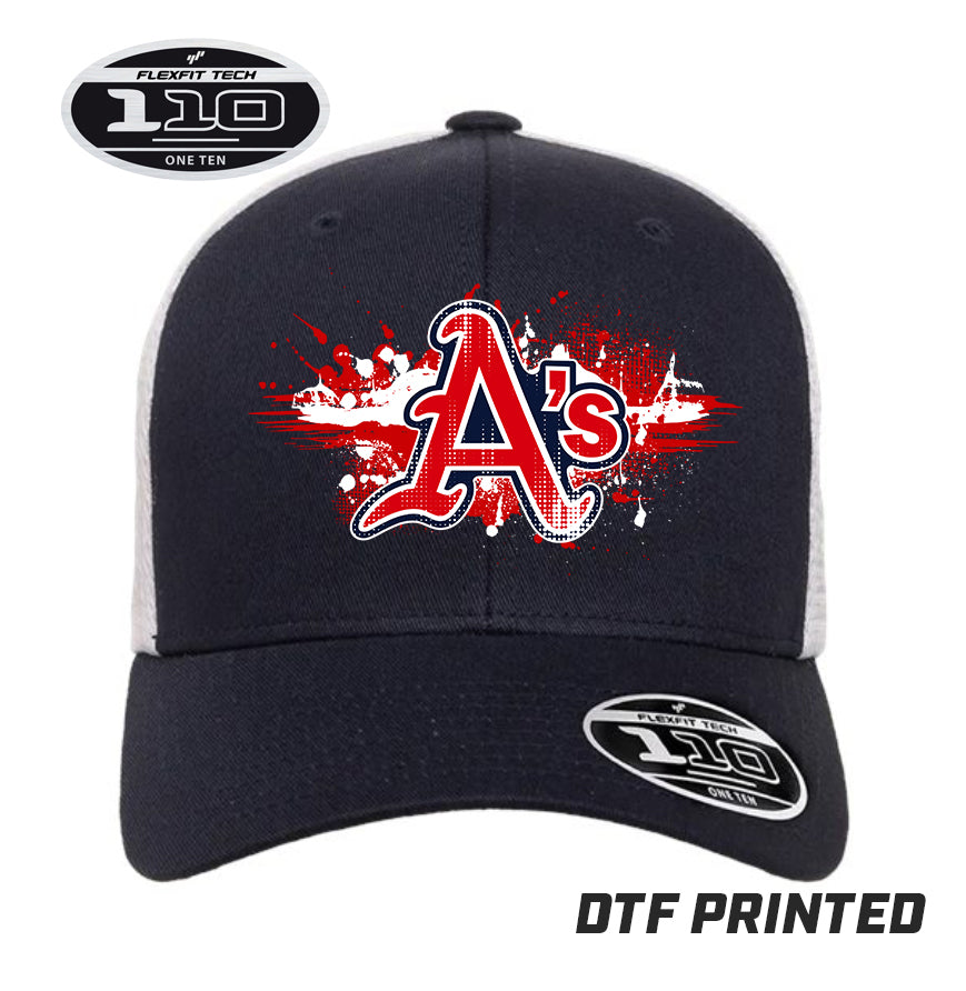 Flexfit 110M Adult 110reg Mesh Cap DTF PRINTED - Little Rock A's Baseball
