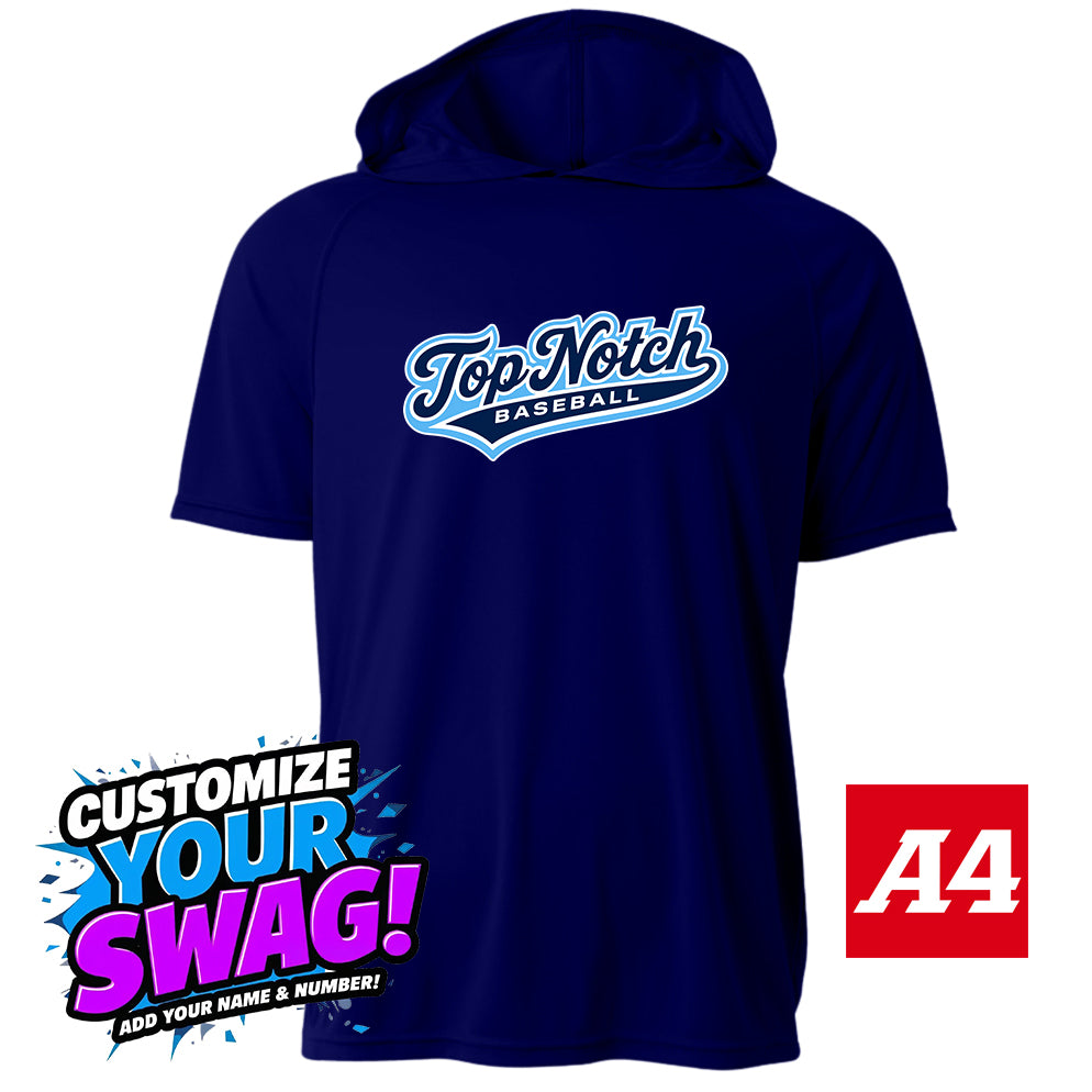 A4 Apparel COOLING PERFORMANCE SHORT SLEEVE HOODED TEE - Top Notch Baseball