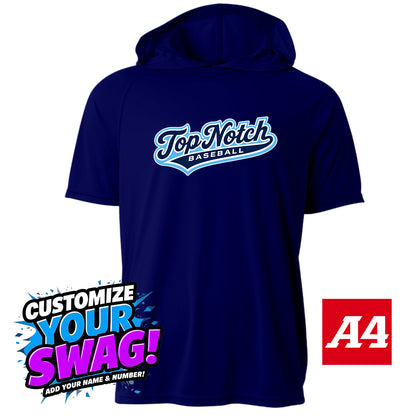 A4 Apparel COOLING PERFORMANCE SHORT SLEEVE HOODED TEE - Top Notch Baseball