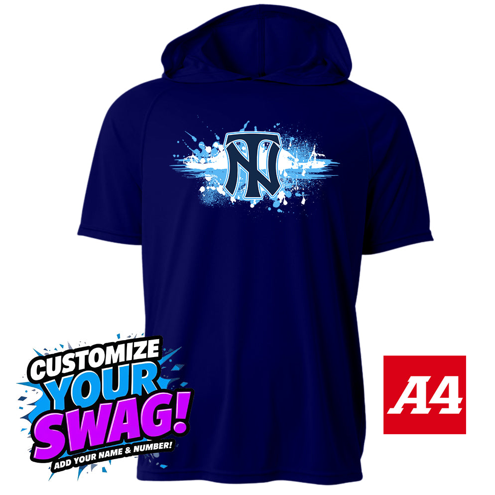 A4 Apparel COOLING PERFORMANCE SHORT SLEEVE HOODED TEE - Top Notch Baseball