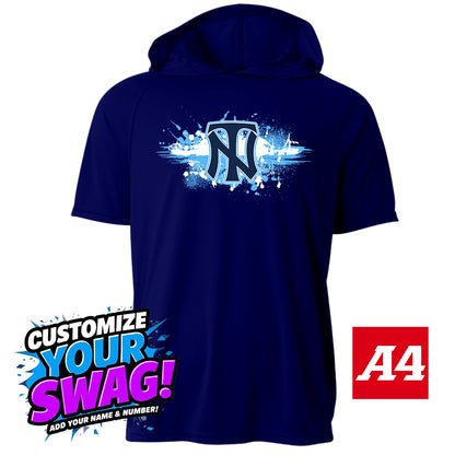 A4 Apparel COOLING PERFORMANCE SHORT SLEEVE HOODED TEE - Top Notch Baseball