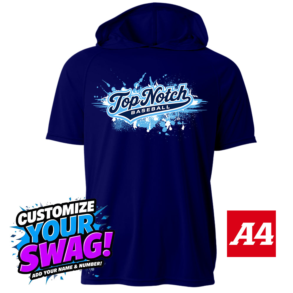A4 Apparel COOLING PERFORMANCE SHORT SLEEVE HOODED TEE - Top Notch Baseball