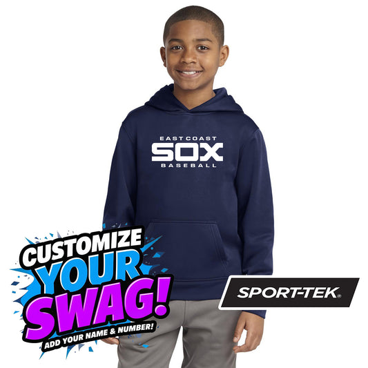 Sport-Tek Youth Sport-Wick Fleece Hooded Pullover YST244 - East Coast Sox Baseball