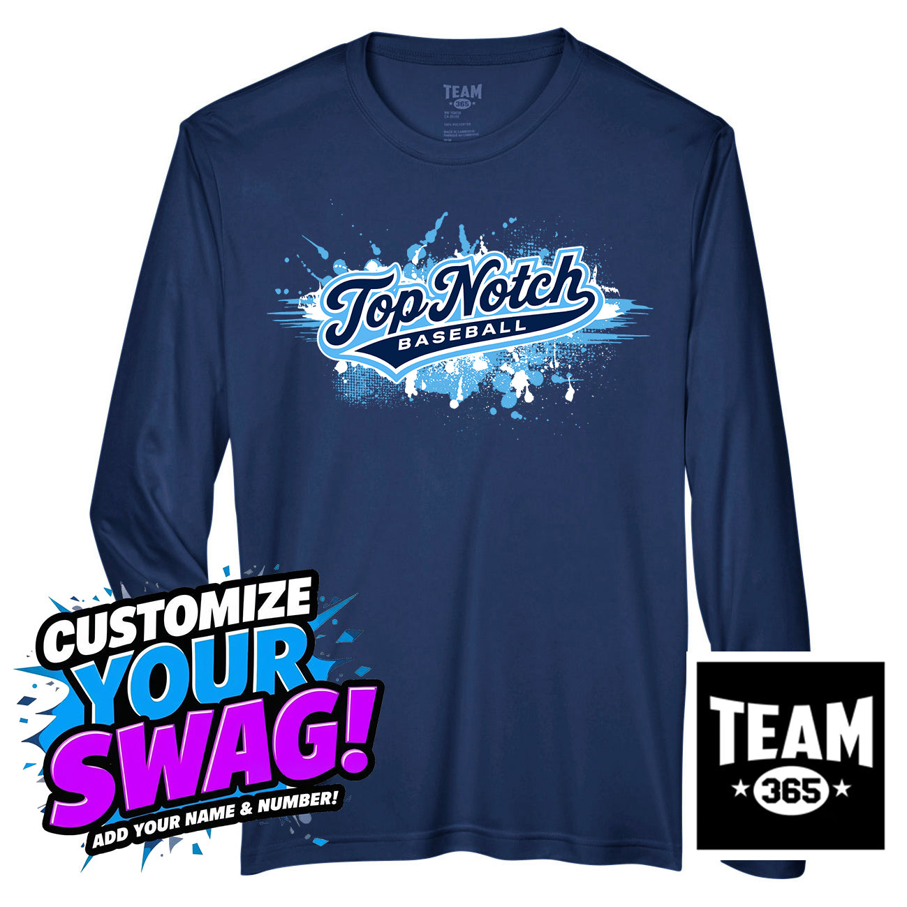 Team 365 Youth & Men's Zone Performance Long-Sleeve T-Shirt - Top Notch Baseball