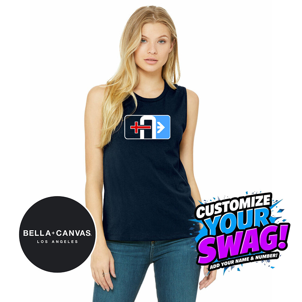 Bella + Canvas B6003 Women's Jersey Muscle Tank - Arrows Baseball
