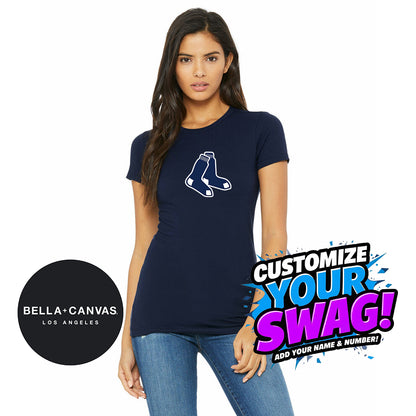 Bella + Canvas 6004 Women's The Favorite T-Shirt - Blue Sox Baseball