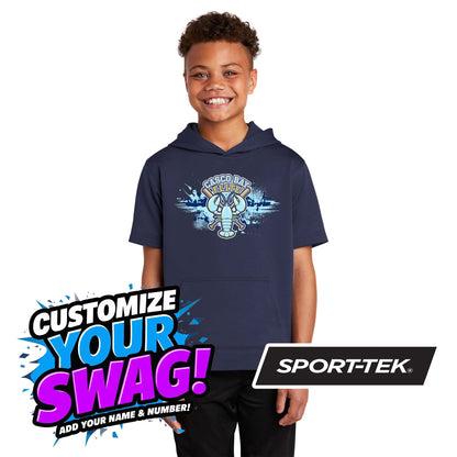 Sport-Tek Youth Sport-Wick Fleece Short Sleeve Hooded Pullover YST251 - Casco Bay Elite Baseball