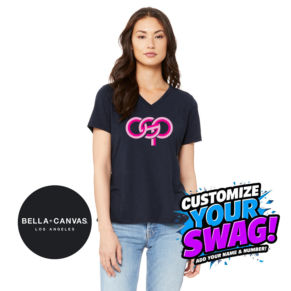 Bella + Canvas 6415 Ladies' Relaxed Triblend V-Neck T-Shirt - OSP Gorilla Queens Softball