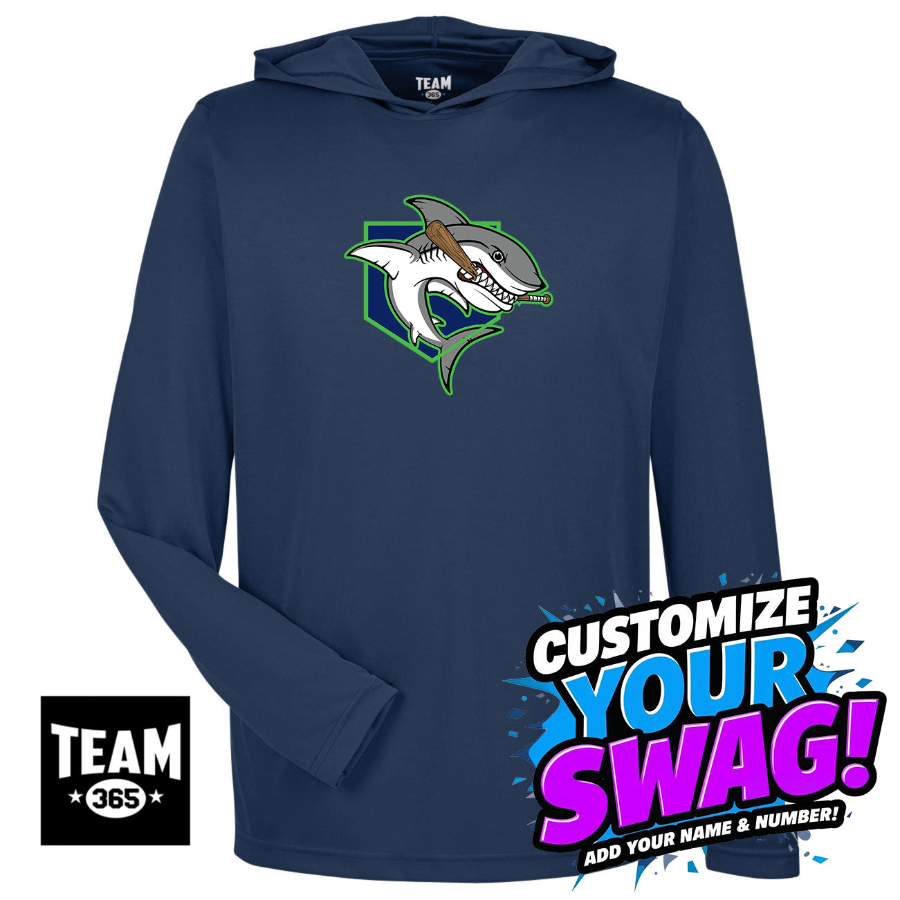 Team 365 Youth & Men's Zone Performance Hoodie - OBP Land Sharks