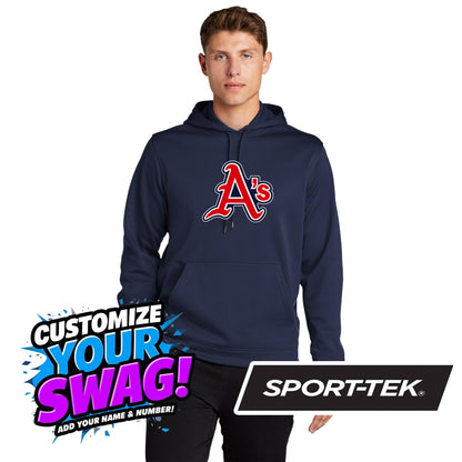 Sport-Tek Sport-Wick Fleece Hooded Pullover F244 - Little Rock A's Baseball