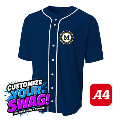 A4 Apparel N4184 Game Day Classic Baseball Jersey - Midland Baseball