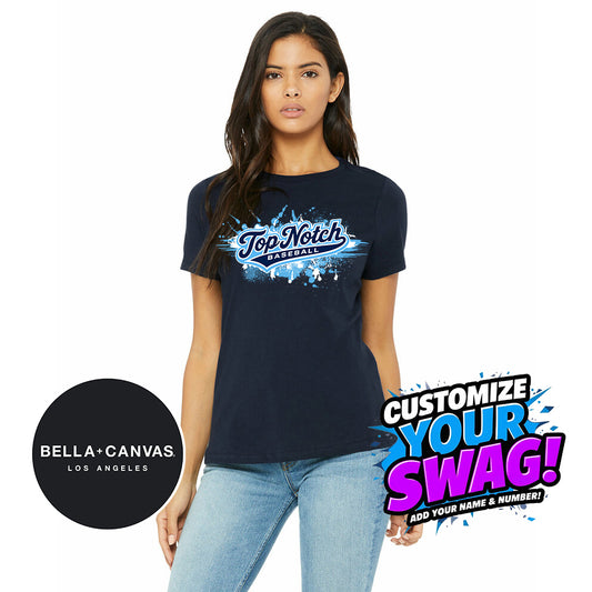 Bella + Canvas B6400 Women's Relaxed Jersey Short-Sleeve T-Shirt - Top Notch Baseball