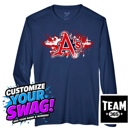 Team 365 Youth & Men's Zone Performance Long-Sleeve T-Shirt - Little Rock A's Baseball